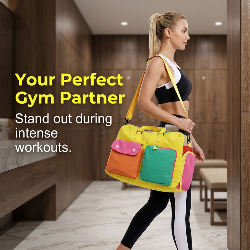 🎒 LIMITED-TIME 49% OFF! 💥 Casual Color Block Overnight Bag – Dual Front Compartments, Durable Fabric, Versatile ✨