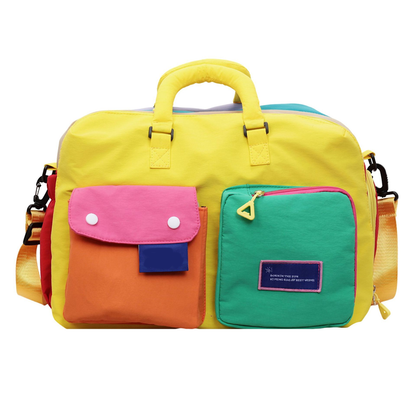 🎒 LIMITED-TIME 49% OFF! 💥 Casual Color Block Overnight Bag – Dual Front Compartments, Durable Fabric, Versatile ✨