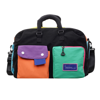 🎒 LIMITED-TIME 49% OFF! 💥 Casual Color Block Overnight Bag – Dual Front Compartments, Durable Fabric, Versatile ✨