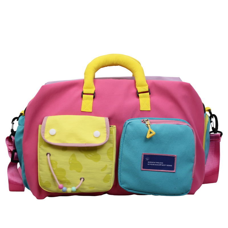 🎒 LIMITED-TIME 49% OFF! 💥 Casual Color Block Overnight Bag – Dual Front Compartments, Durable Fabric, Versatile ✨