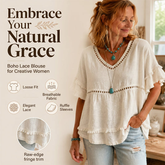 Women's Bohemian Hollow-Out Fringe Top