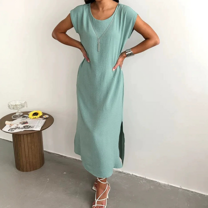 ⌛Limited-time offer-Women's Summer Sleeveless Side Slit Dress