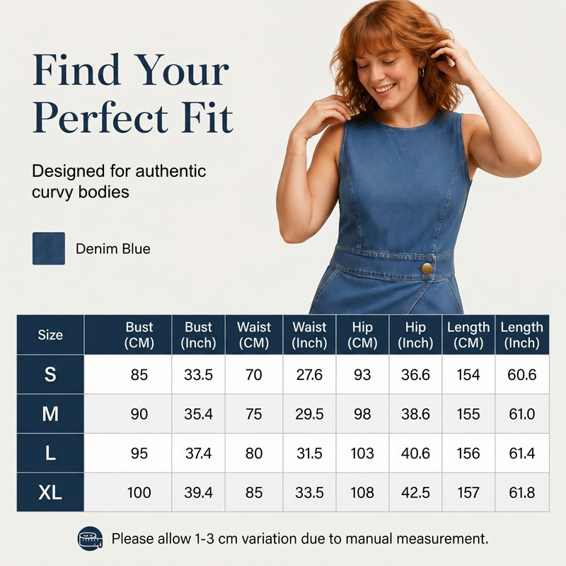 Women's Sleeveless Asymmetric Wrap Denim Jumpsuit