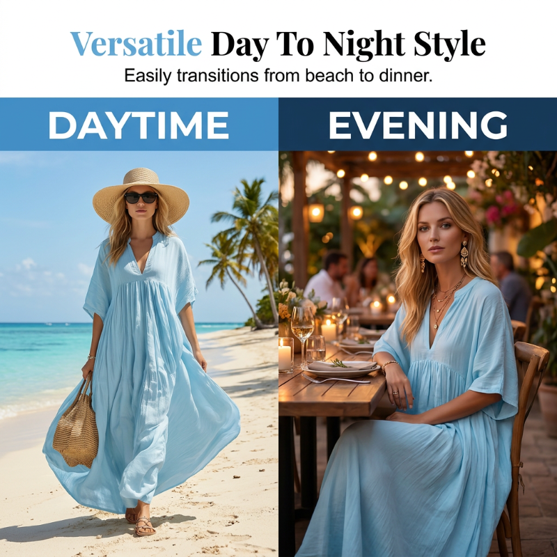 💥50% Off On The Last Day-👗Women’s Flowy V-Neck Summer Maxi Dress☀️✨