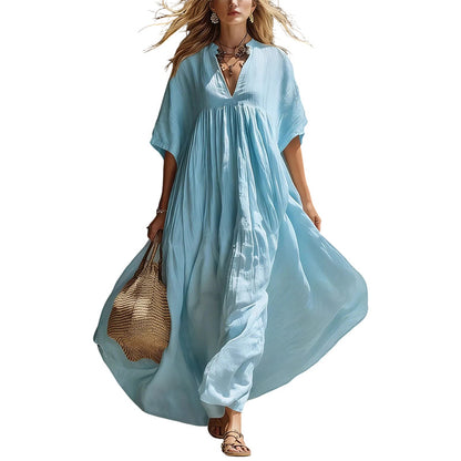 💥50% Off On The Last Day-👗Women’s Flowy V-Neck Summer Maxi Dress☀️✨