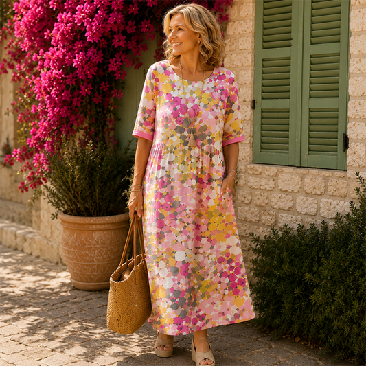 💥✨Limited-time 49% Off Special Offer 👗Women's Floral Printed Loose Fit Dress