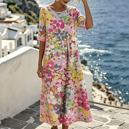 💥✨Limited-time 49% Off Special Offer 👗Women's Floral Printed Loose Fit Dress