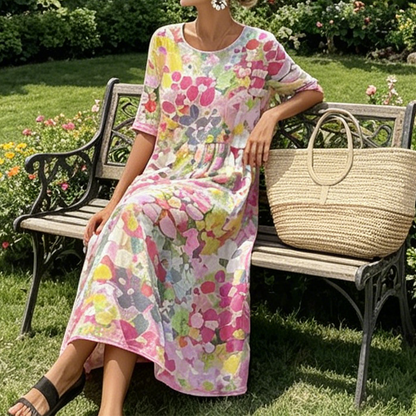 💥✨Limited-time 49% Off Special Offer 👗Women's Floral Printed Loose Fit Dress