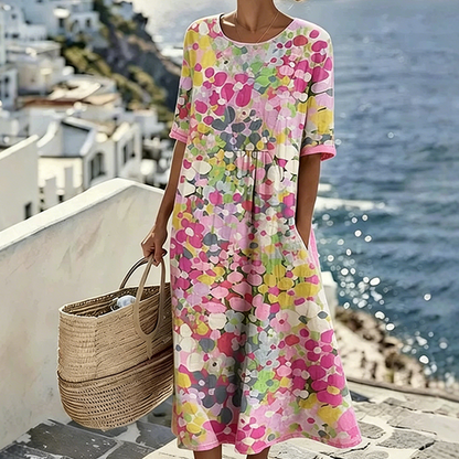 💥✨Limited-time 49% Off Special Offer 👗Women's Floral Printed Loose Fit Dress