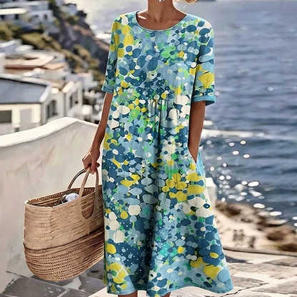 💥✨Limited-time 49% Off Special Offer 👗Women's Floral Printed Loose Fit Dress