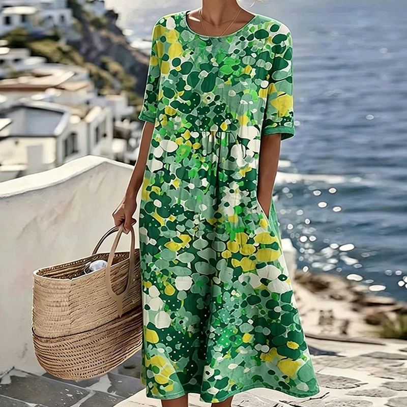💥✨Limited-time 49% Off Special Offer 👗Women's Floral Printed Loose Fit Dress