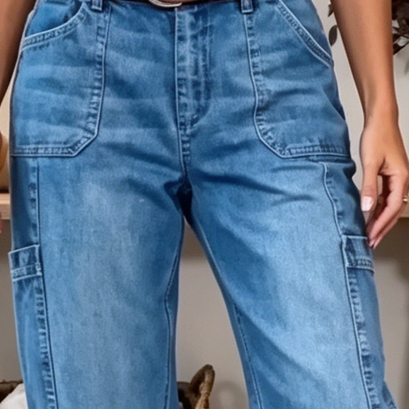 Women's Casual Stretchy Cropped Denim Pants