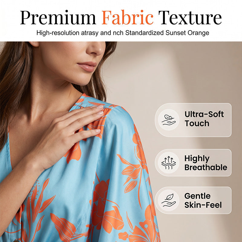 Women Summer V-Neck Flutter Sleeve Vacation Dress with Drawstring