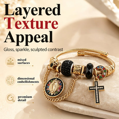 Women's Religious Cross Charm Bracelet