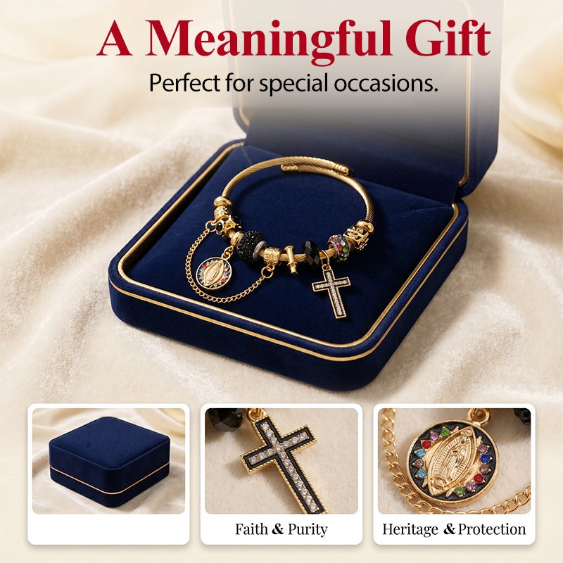 Women's Religious Cross Charm Bracelet