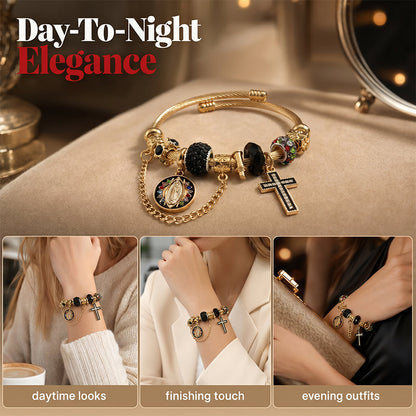 Women's Religious Cross Charm Bracelet