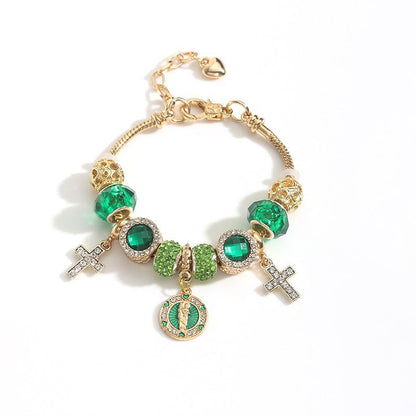 Women's Religious Cross Charm Bracelet