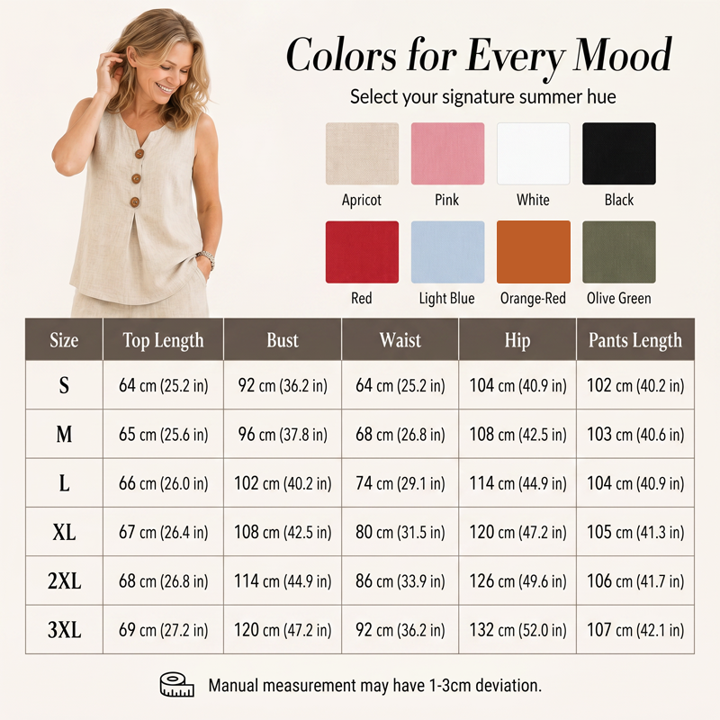 💗LAST DAY SALE 49% OFF⚡50K+ SOLD💕Women's Sleeveless Button Top and Loose Pants Set