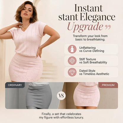 📢📢40% OFF !! ⏰Women's Summer Pointelle Knit 2-Piece Set