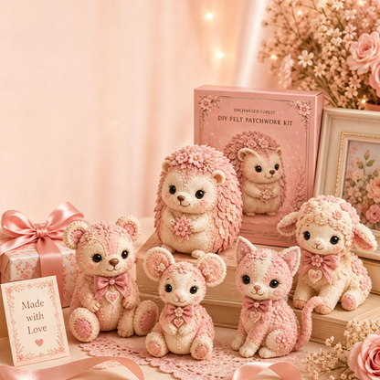 Pink DIY Felt Patchwork Kit