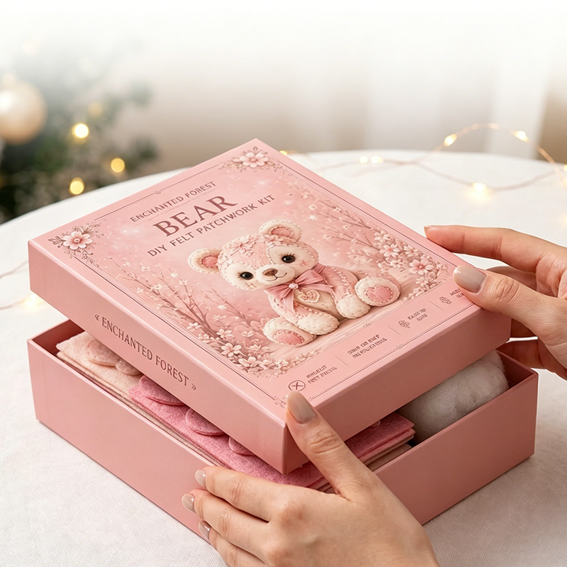 Pink DIY Felt Patchwork Kit