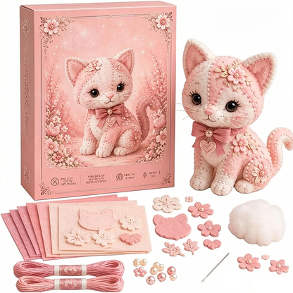 Pink DIY Felt Patchwork Kit