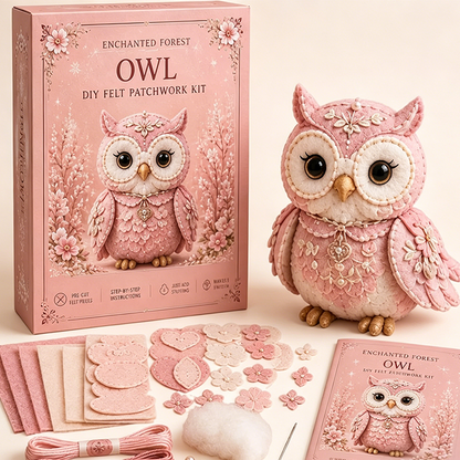 Pink DIY Felt Patchwork Kit