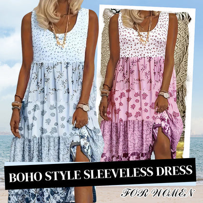 Boho Style Sleeveless Dress For Women