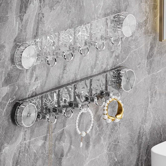 🌀 Punch-Free Ripple Rotary Suction Cup Hanger Rack