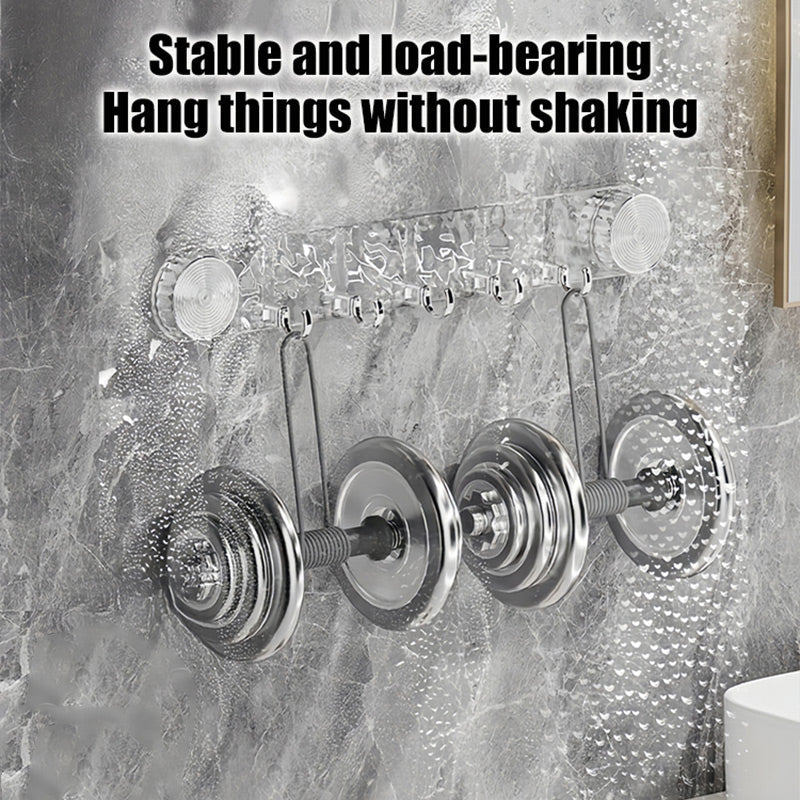 🌀 Punch-Free Ripple Rotary Suction Cup Hanger Rack