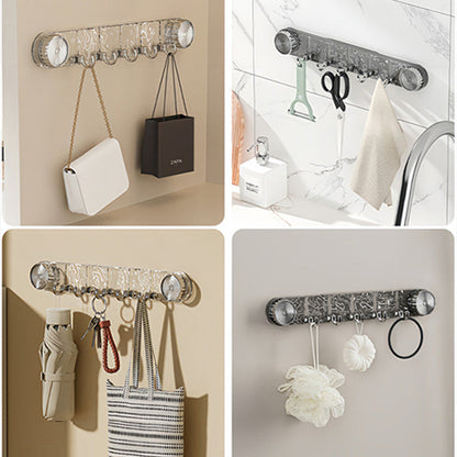 🌀 Punch-Free Ripple Rotary Suction Cup Hanger Rack