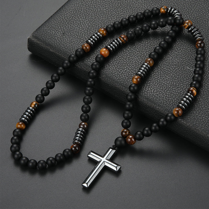 Retro Necklace with Cross Pendant