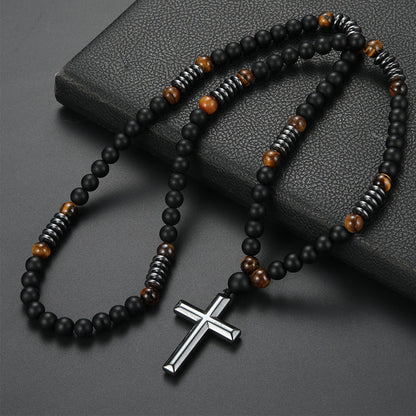 Retro Necklace with Cross Pendant