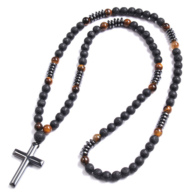 Retro Necklace with Cross Pendant