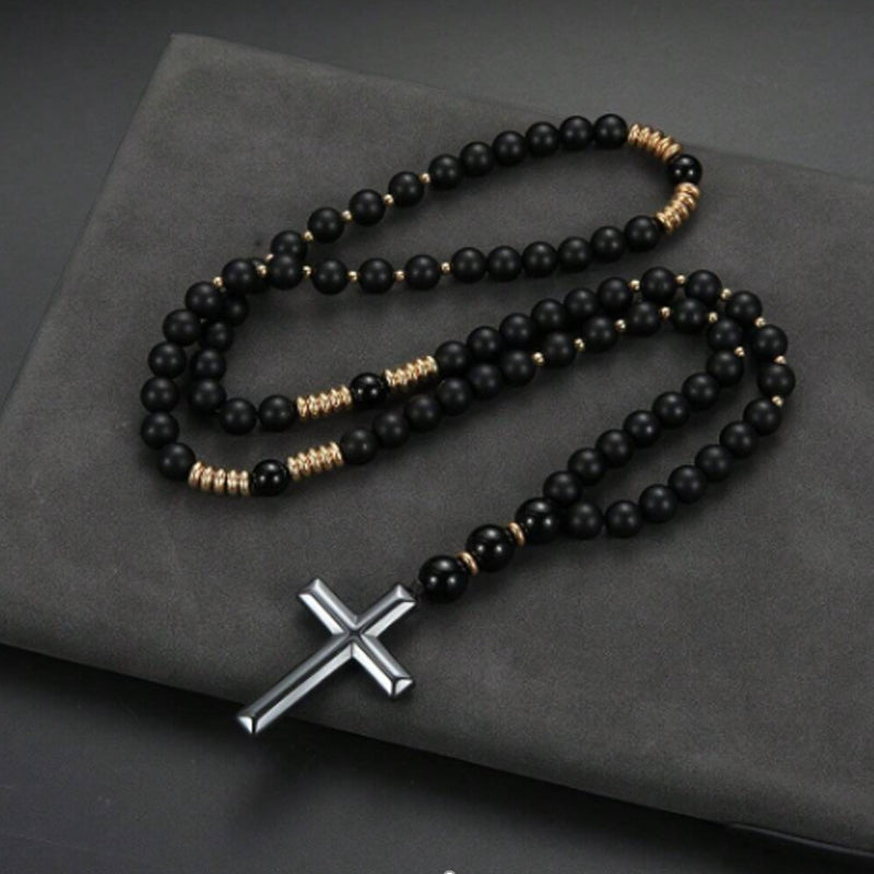 Retro Necklace with Cross Pendant