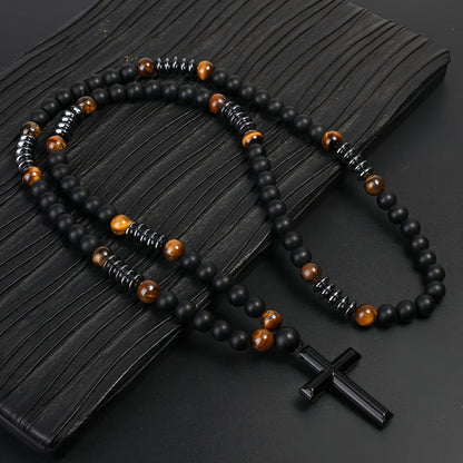 Retro Necklace with Cross Pendant