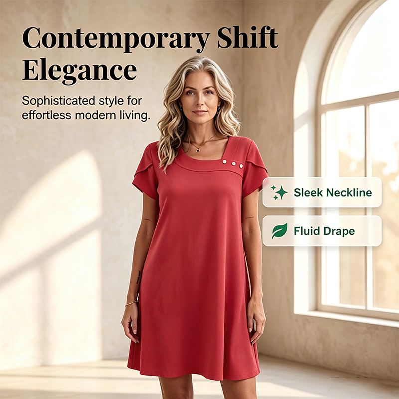 Women's Casual Short-Sleeved T-Shirt Mini Dress