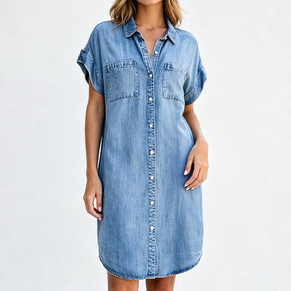 Women's Relaxed Denim Shirt Dress