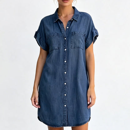 Women's Relaxed Denim Shirt Dress