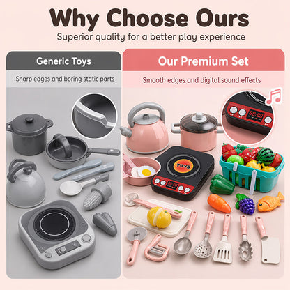 Pretend Play Kitchen Toy Set