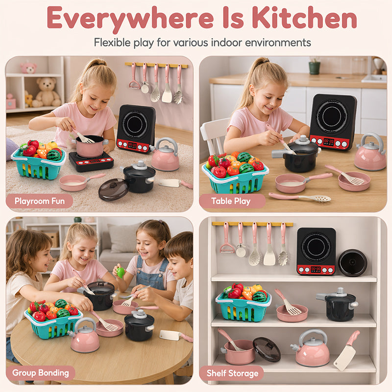 Pretend Play Kitchen Toy Set