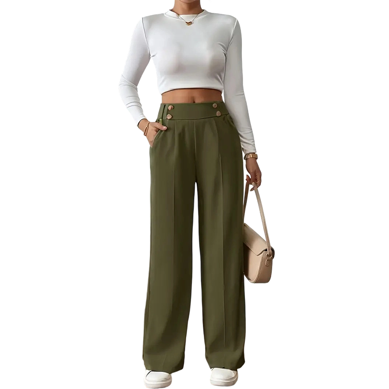 Women's High-Waist Wide-Leg Trousers
