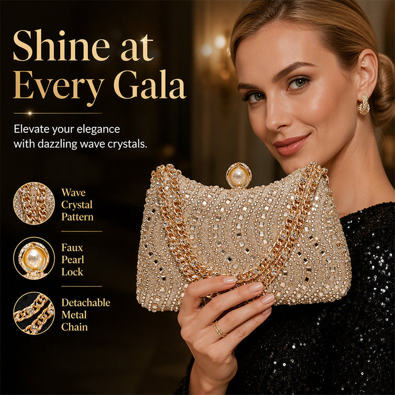🌸 50% OFF NOW! 🌸 Elegant Pearl Clasp Evening Clutch Bag