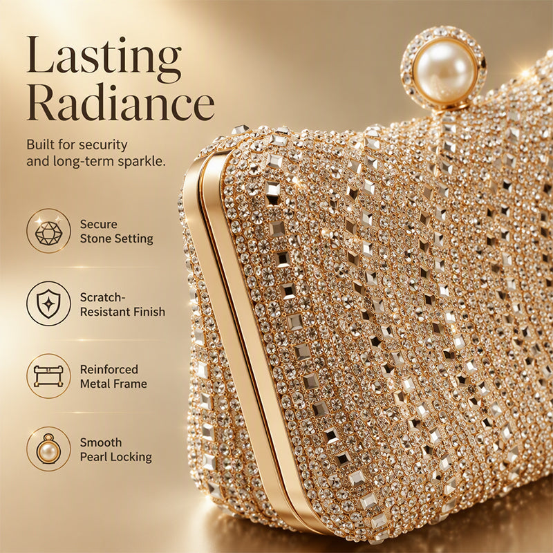 🌸 50% OFF NOW! 🌸 Elegant Pearl Clasp Evening Clutch Bag