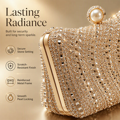 🌸 50% OFF NOW! 🌸 Elegant Pearl Clasp Evening Clutch Bag