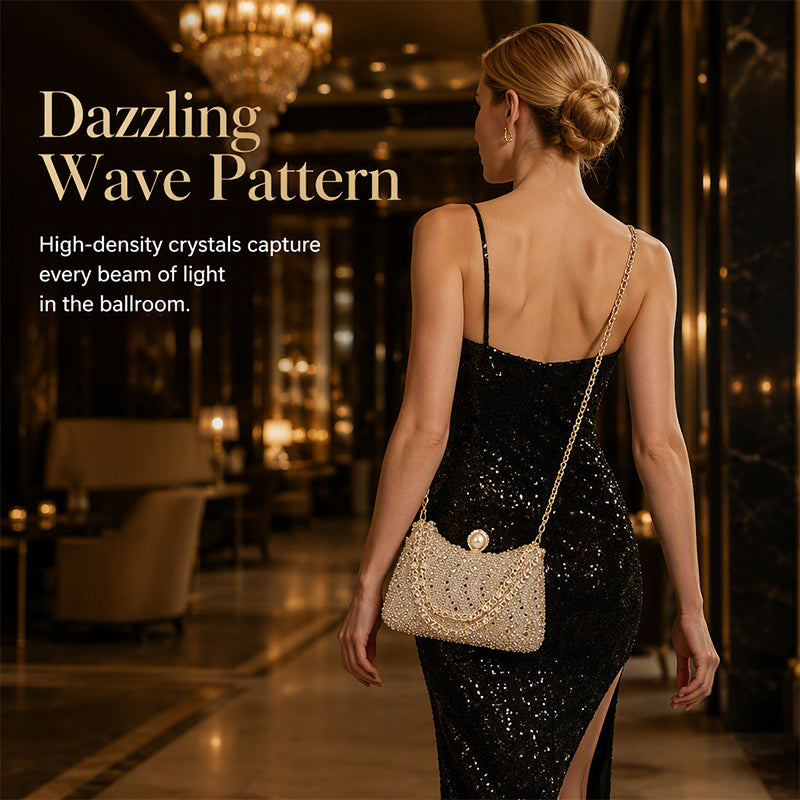 🌸 50% OFF NOW! 🌸 Elegant Pearl Clasp Evening Clutch Bag