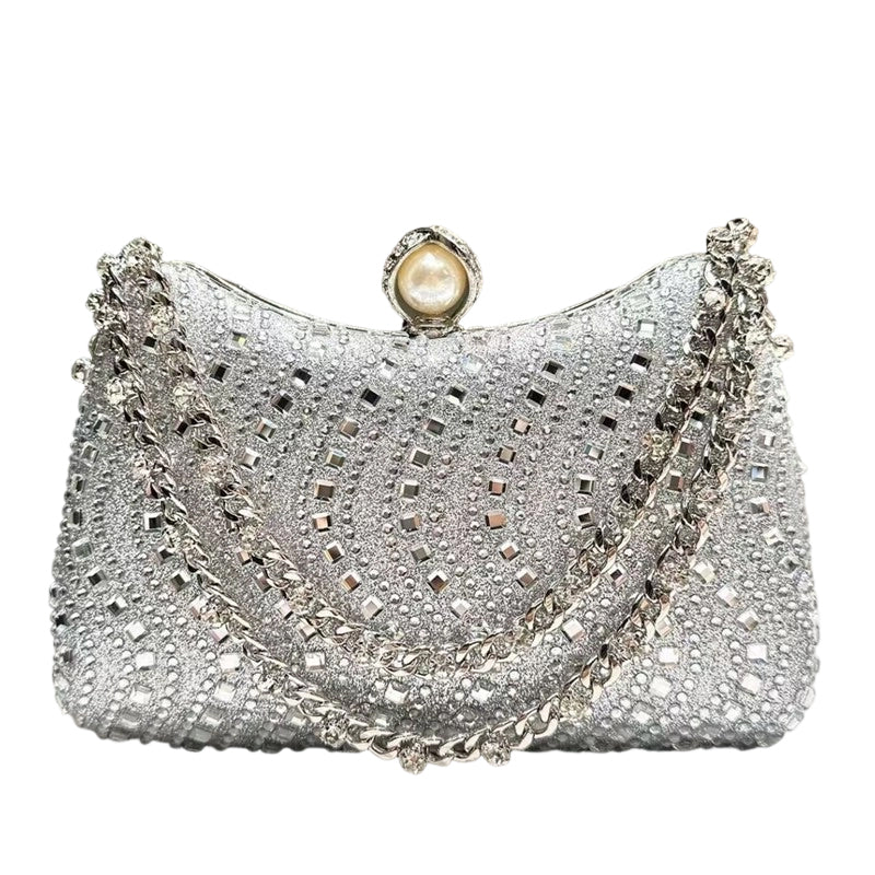 🌸 50% OFF NOW! 🌸 Elegant Pearl Clasp Evening Clutch Bag