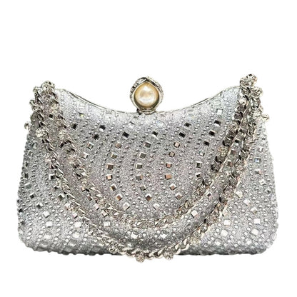 🌸 50% OFF NOW! 🌸 Elegant Pearl Clasp Evening Clutch Bag