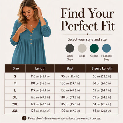 🌸Hot Sale 50% OFF💖Women's V-Neck Button Pleated Dress