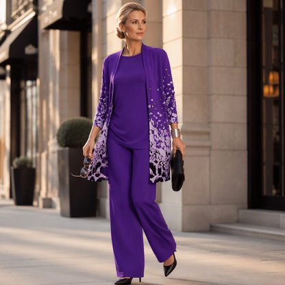 Women's Elegant Printed 3-Piece Set